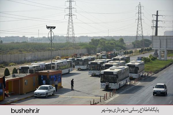 فعالیت ناوگان اتوبوسرانی بوشهر با ۵۰درصد ظرفیت آغاز شد+تصاویر